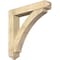 Ekena Millwork Thorton Arts and Crafts Rough Sawn Bracket w/ Offset Brace, Douglas Fir, 8"W x 44"D x 44"H BKT0806X44X44THR03RDF - alternate 1